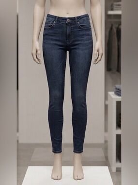 Express Women's Skinny Jeans in Dark Blue